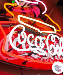 Neon Coca-Cola Pause Drikk fisk plakat