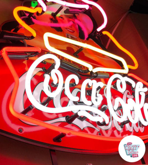 Neon Coca-Cola Pause Drink fish poster