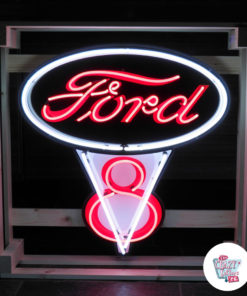 Affiche Neon Ford V8 XL