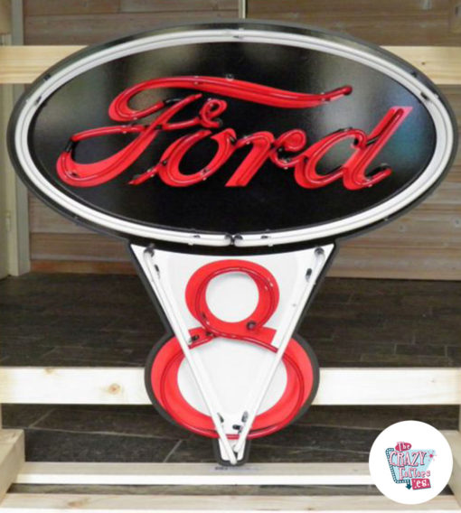 Affiche Néon Ford V8 off