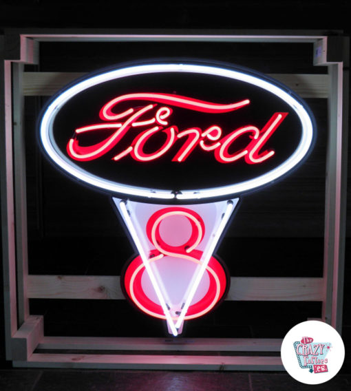 Poster Neon Ford V8 XL