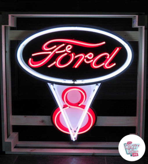 Neon Ford V8 XL Poster