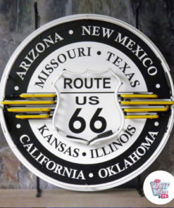 Sinal de desativação de Neon Route 66 Todos os Estados