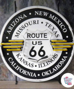 Neon Route 66 All States off sign