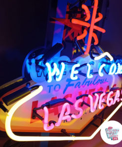 Sinal da esquerda Neon Welcome to Las Vegas