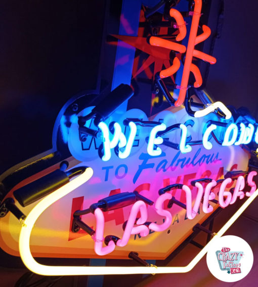Sinal da esquerda Neon Welcome to Las Vegas