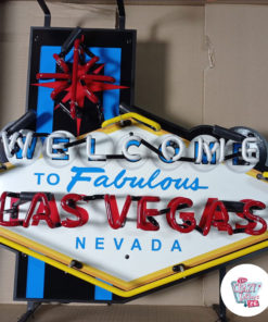 Neon Velkommen til Las Vegas utenfor skiltet