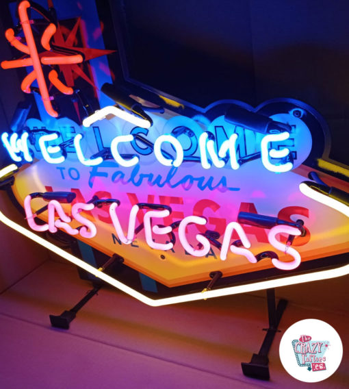 Neon Welcome to Las Vegas Sign Chega Em