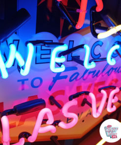 Neon Welcome to Las Vegas poster colors