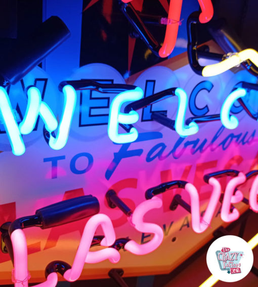 Neon Welcome to Las Vegas poster colors