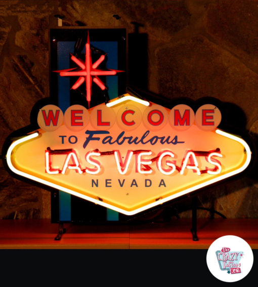 Cartel Neon Welcome to Las Vegas Basico