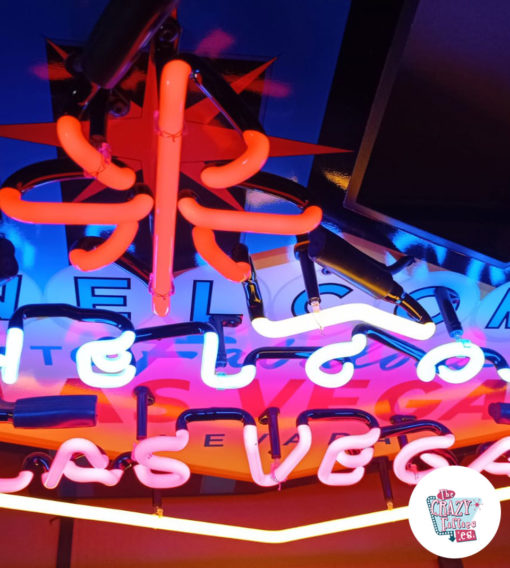 Neon Welcome to Las Vegas up sign