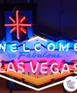 Placa frontal Neon Welcome to Las Vegas