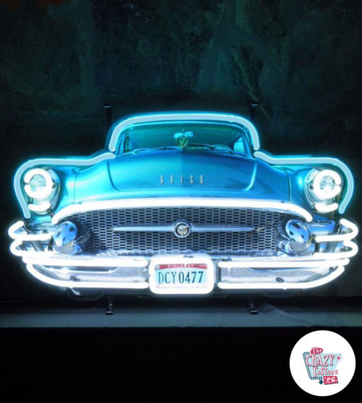 Cartel Neon frontal Buick noche