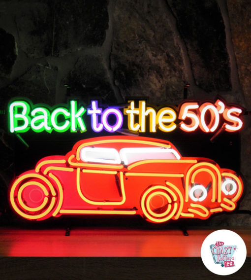 Neon Back To The Fifties Araba Posteri