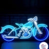 Neon Motorrad Poster Harley Davidson auf