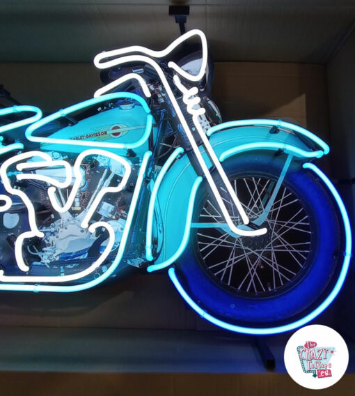 Harley Davidson motorcykel neonskylt