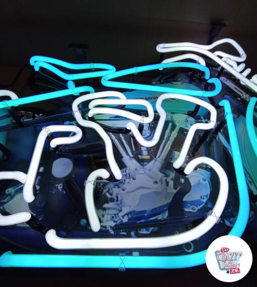 Insegna al neon del motociclo di Harley Davidson