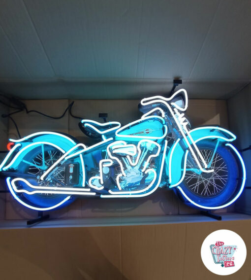 Harley Davidson motorsykkel neonskilt