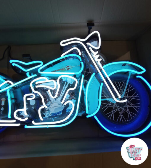 Harley Davidson motorcykel neonskylt