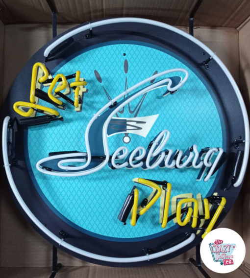 Poster Neon Let Seeburg play Jukebox off