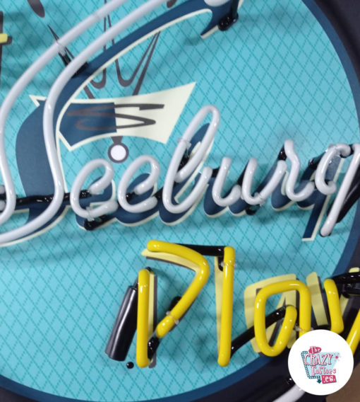 Neon Let Seeburg play Jukebox detail poster