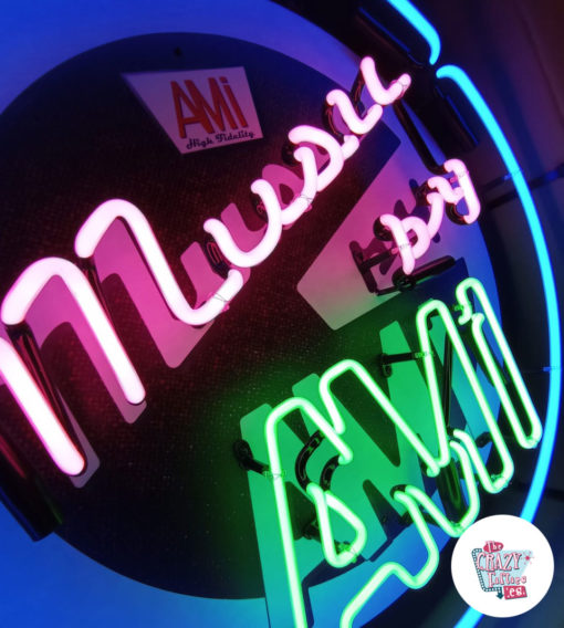 Neon Music av AMI Jukebox Poster