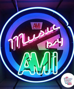 Неоновая музыка от AMI Jukebox Poster