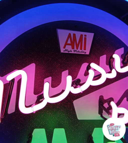 Neon musik af AMI Jukebox Poster