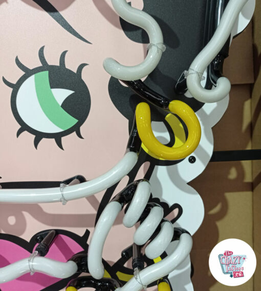 Affiche de boucle d'oreille au néon Betty Boop