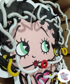 Affiche de visage de Betty Boop au néon