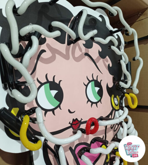 Affiche de visage de Betty Boop au néon