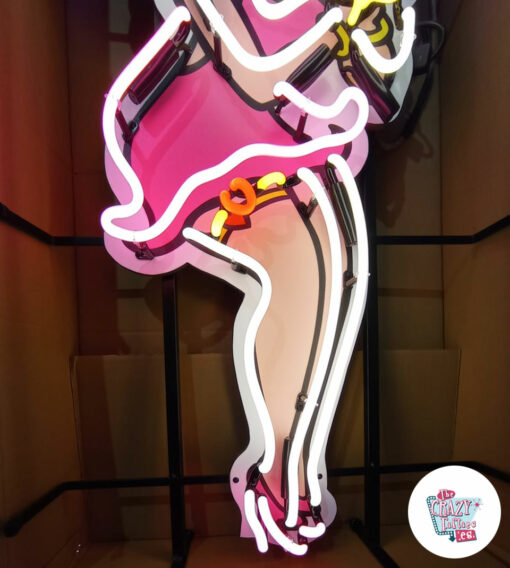 Insegna al neon Betty Boop piedi illuminati