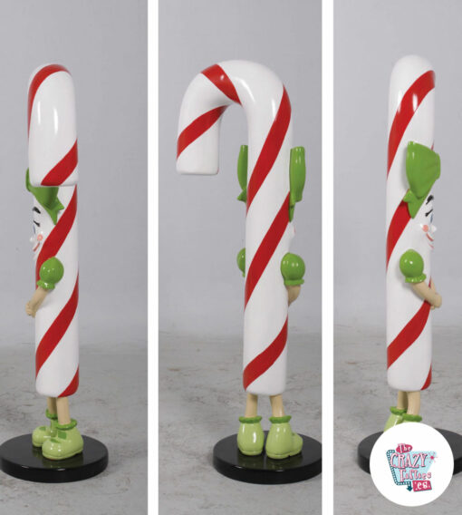 Girl Candy Cane Decoration Figure