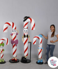 Figura Candy Cane Decoração de toda a família