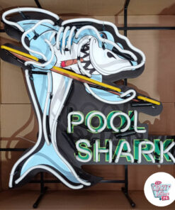 Neon Pool Shark-plakat