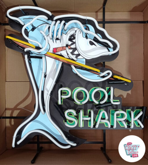 Neon Sign Pool Shark