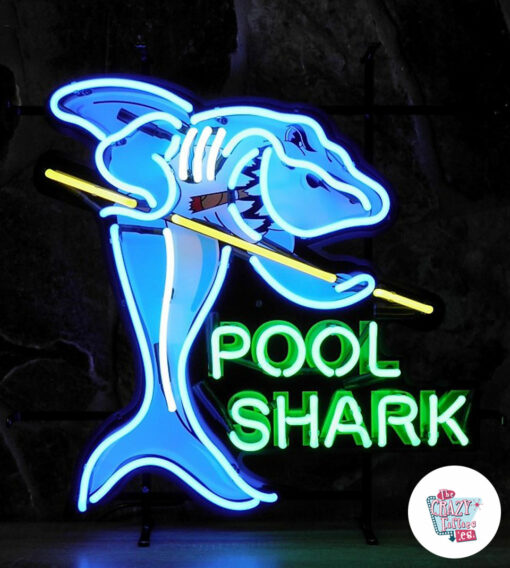 Neon Sign Pool Shark