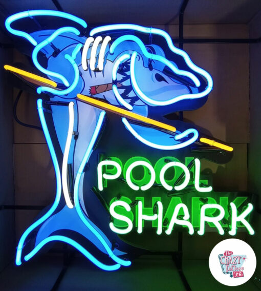 Neon Sign Pool Shark