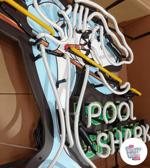 Neon pool haj plakat