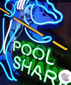 Neon pool haj plakat