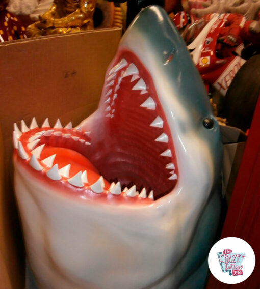 Figurine de décoration de tête de grand requin blanc