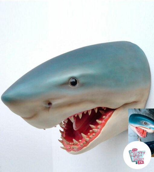 Figure Décoration Tête Requin Blanc Moyen B