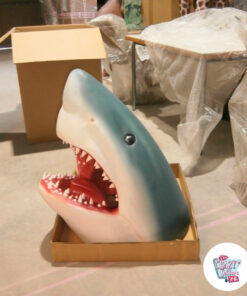 Figure Décoration Tête Requin Blanc Moyen B