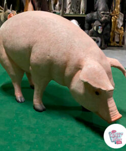 Figura Decoración Cerdo pastando