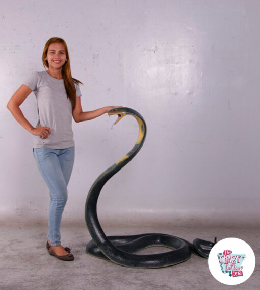 Figura Decoración serpiente King Cobra