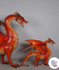 Figura Decoración Dragón Chino Pequeño acompañado