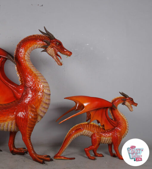 Figura Decoración Dragón Chino Pequeño acompañado