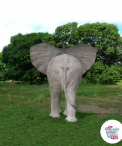 Figurdekorasjon Afrikansk elefant som går tilbake