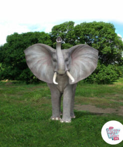 Figura Decoración Elefante Africano caminando frente